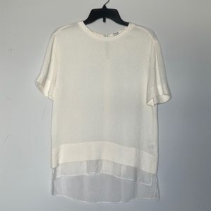Helmut Lang Tissue Silk blouse in Optic White